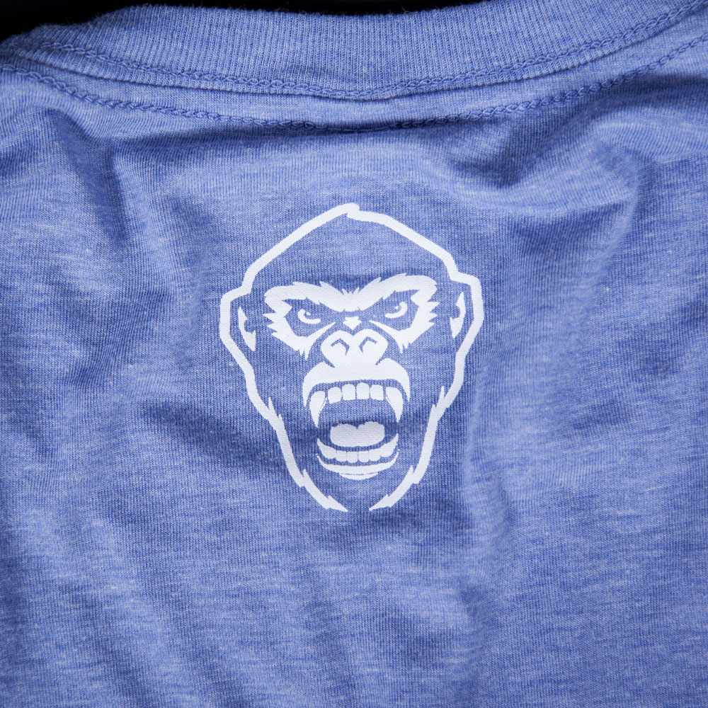 Affenhand Shirt Rückseite Blau